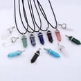 thumbnail image 2 of Natural Quartz Chakra Crystal Healing Point Cut Gemstone Pendant Reiki Necklace, 2 of 4