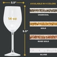 thumbnail image 7 of Sparkles Home  Vetrina Stem Wine Glass Silver, 7 of 7