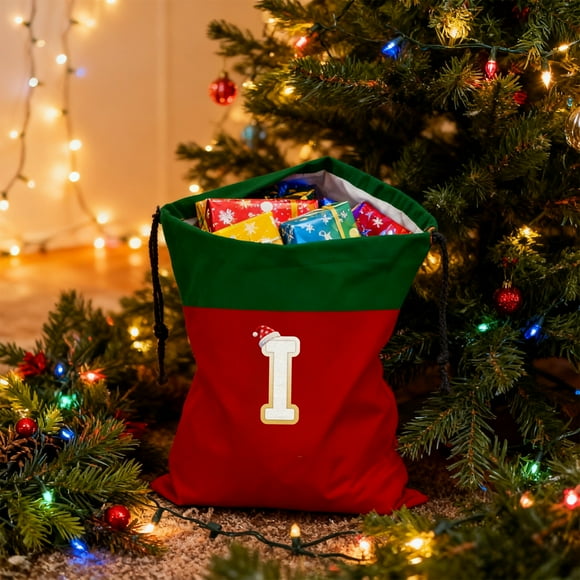 Christmas 26 Letter Gift Bag Holiday Decoration Storage With Drawstring Christmas Gift Storage Bag