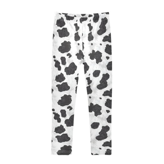 joogoo Girls' Leggings Cow Print Yoga Pants 6T