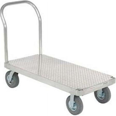 Aluminum Platform Truck with Diamond Deck - Gray - 48 x 24 in.