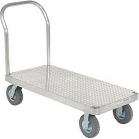 Aluminum Platform Truck with Diamond Deck - Gray - 48 x 24 in.