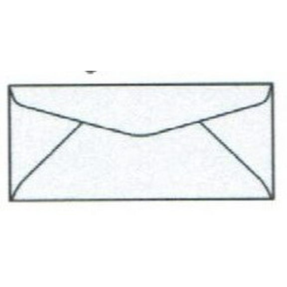 No. 6-1/4 Regular White Envelopes with Wesco® Blue Inside Security Tint, 3-1/2" x 6", White Sulphite 24-lb (SFI Certified) with Vellum Finish - Box of 500 Envelopes