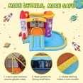 thumbnail image 3 of Veeboto Planet Rocket Theme Bounce House, Indoor Outdoor Bouncy Castle with Slide, Bounce Area, Pool, Ring Toss, Ball Net, Basketball Hoop for 3-10 Years Olds with Blower, 3 of 7