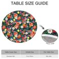thumbnail image 6 of Pioneer Flower Floral Print Pattern Round Fitted Tablecloth with Elastic Edge,Dining Table Cover Waterproof,Outdoor Round Tablecloth for Camping,Dining,Indoor and Outdoor, 6 of 7