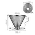 thumbnail image 2 of Filtre à Café Manuel, Filtre à Café Réutilisable en Acier Inoxydable, 2 of 5