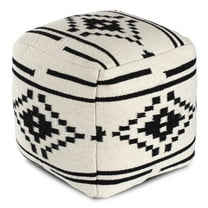Anji Mountain Cube Geometric Woven Pouf