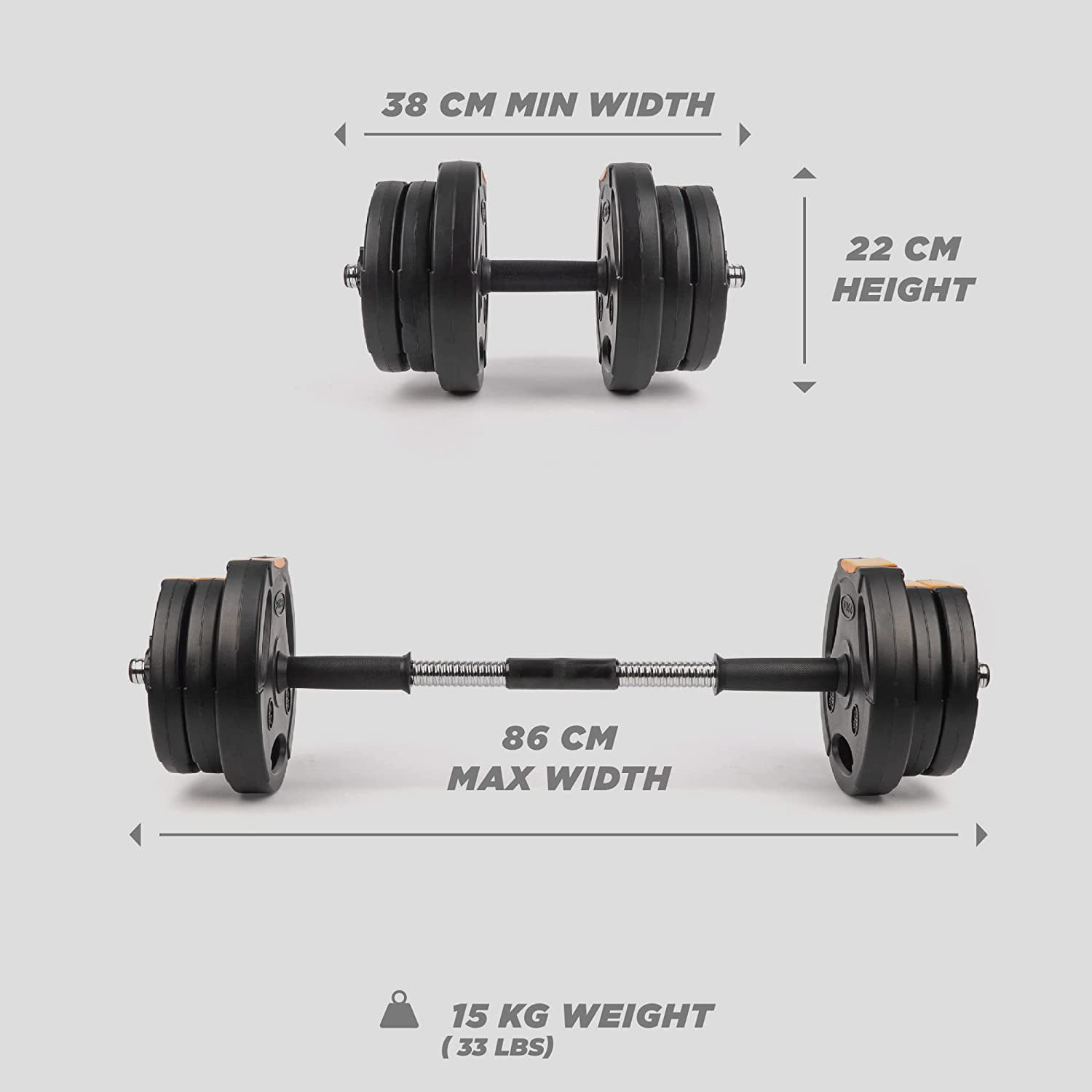 Adjustable Dumbbell Set with Barbell Conversion for Home Gym Strength Training