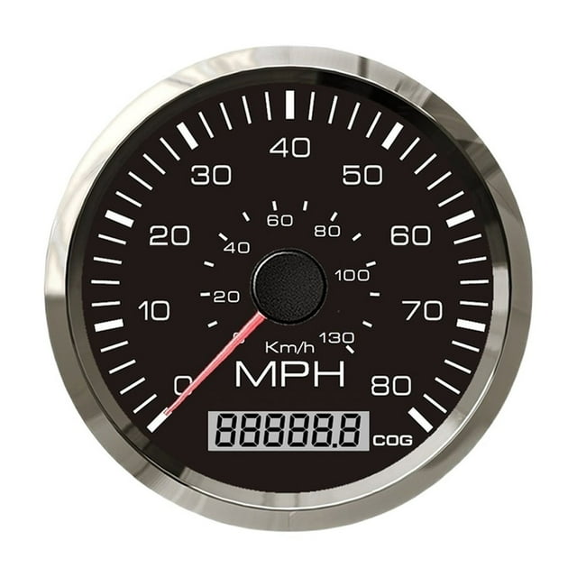 85mm British Style GPS Speedometer Digital Drive Direction 35MPH 60 MPH 80 MPH Red Yellow Backlight For Car Motorcycle Universal ,Universal Compatibility