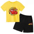 thumbnail image 4 of Ropa de verano de algodón con dibujos animados para niños, camiseta de Pixar Car Lightning Mcqueen, camiseta para niños de 3 a 14 años, conjunto de camiseta y pantalones cortos, 4 of 5