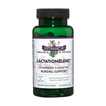 Vitanica LactationBlend, Lactation Supplement, Breastfeeding Support Increase Breast Milk Supply and Flow, Organic Fennel, Milk Thistle, Fenugreek Seed and More, Non-GMO, Vegan, 60 Capsules