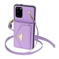 thumbnail image 6 of Allytech for Samsung Galaxy S20 Wallet Case Cover, PU Leather Large Space Cards Slots Detachable Shoulder Strap Back Cover for Girls Women Shockproof Phone Case for Galaxy S20 - Purple, 6 of 8