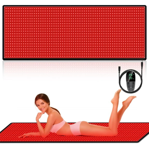 Red Light Therapy Infrared Pad: Pain Relief 1280 LEDs Large Mat for Full Body 660nm Red Light&850nm Infrared Therapy Heating Wrap Body 71 * 31 Inch Big Pads for Back Neck Knee Face Infared Panel Lamp