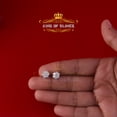 thumbnail image 4 of King of Bling's Men's/Womens 925 Silver White 1.00ct VVS 'D' Moissanite Floral Stud Earrings, 4 of 12