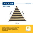 thumbnail image 5 of Malla Sombra Velaria 3.5x3.5x3.5 - Triangular Bicolor - Mallasombra para Exteriores - Bastillas Dobles Reforzadas - Protección 90% Rayos UV - Lonasombra - Velaria 3.5x3.5x3.5 CB, 5 of 5