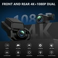 thumbnail image 4 of Dash Cam, Artsic 4K Dash Cam Front and Rear with Wi-Fi & GPS, APP Control, Dual Dash Camera for Cars with WDR, 32GB Card, Support 256GB Max, Black, 4 of 11