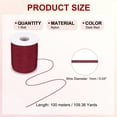 thumbnail image 2 of Uxcell Nylon Cord, Bracelet String Braided Nylon Thread for Jewelry Making Dark Red 109 Yard, 2 of 6