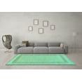 thumbnail image 3 of Ahgly Company Indoor Square Solid Turquoise Blue Modern Area Rugs, 4' Square, 3 of 4