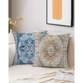 thumbnail image 6 of Ethnic Bohemian Pillow Covers 18X18 Inch Turkish Persian Carpet Tribal Pattern Pillowcase Super Soft Oriental Decorative Cushion Covers for Living Room Bedroom Bed Cushion Outdoor (Turmeric/Grey), 6 of 6