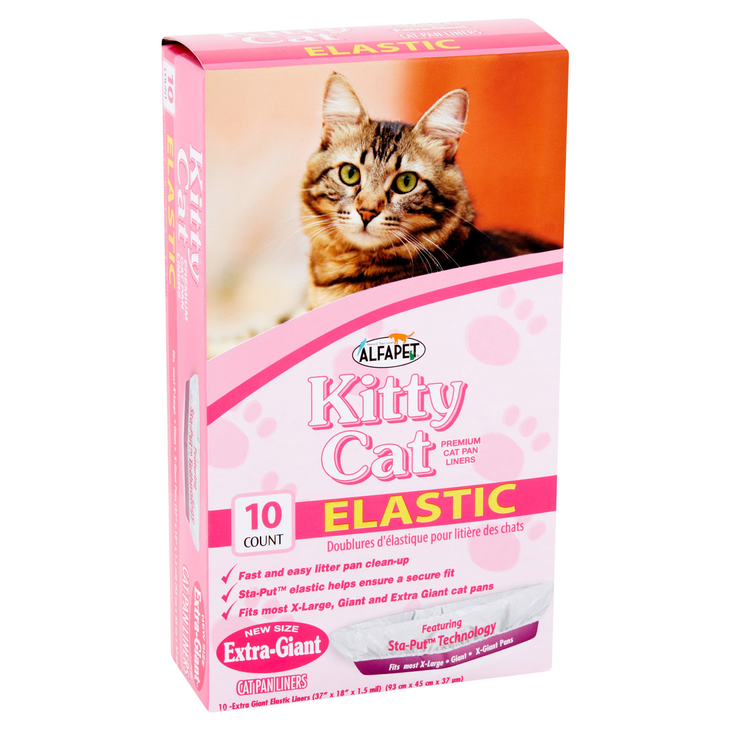 Alfapet Kitty Cat Elastic Litter Box Liners 10 Count