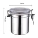 thumbnail image 1 of Tarro de Acero Inoxidable para Almacenar Alimentos | Recipiente Hermético con Tapa de Hebilla y Aro de Silicona | para Almacenar Leche En Polvo, Café y Té | Recipiente Duradero con Acabado Pulido a E, 1 of 1