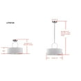 thumbnail image 5 of Safavieh Debonair 3-Light 18 in. Dia. Drum Adjustable Pendant, Chrome, 5 of 6