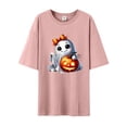 thumbnail image 4 of YLHFASHION T-shirt d'Halloween pour Femmes Manches Courtes Col Rond Imprimé Citrouille Décontracté Automne 2025 Liquidation T-shirt Manches Courtes pour Femmes, 4 of 4