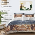 thumbnail image 3 of Christmas Gingerbread Bedding Duvet Cover Set Twin Size 4 Pieces Xmas Tree House Forest Winter Snow Bedding Set with Zipper Closure, 1 Comforter Cover 68x86 Inches 1 Flat Sheet & 2 Pillow Cases, 3 of 7