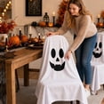 thumbnail image 3 of Halloween Ghost Decor 79 Inch Dining Chair Cover Spooky Jack O Lantern Face Halloween Decor for Indoor Home Party Halloween Home Decor Accent, 1 Pack, 3 of 7