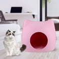thumbnail image 4 of Cama acolchada para mascotas Colco Cueva de la cama del gato Rosa, 4 of 7