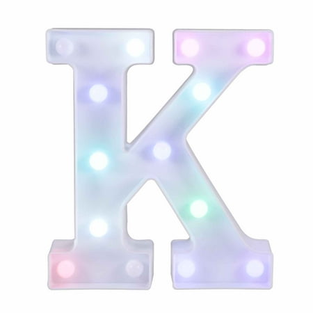 

DTOWER Colorful Alphabet Night Lamp LED Letter Lamp Letter A-Z Modelling Light Decoration Lamp with 16 Changing Colors 4 Lighting Modes Remote Control for Home Bar Party Wedding