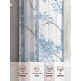 thumbnail image 6 of Blue Leaf Branches Sheer Curtains 84 Inch Length 2 Panels Set, Vintage Tree Watercolor Voile Window Treatment Rod Pocket Curtains Sheers Drapes for Bedroom/Living Room/Kitchen 52"x84"x2, 6 of 7