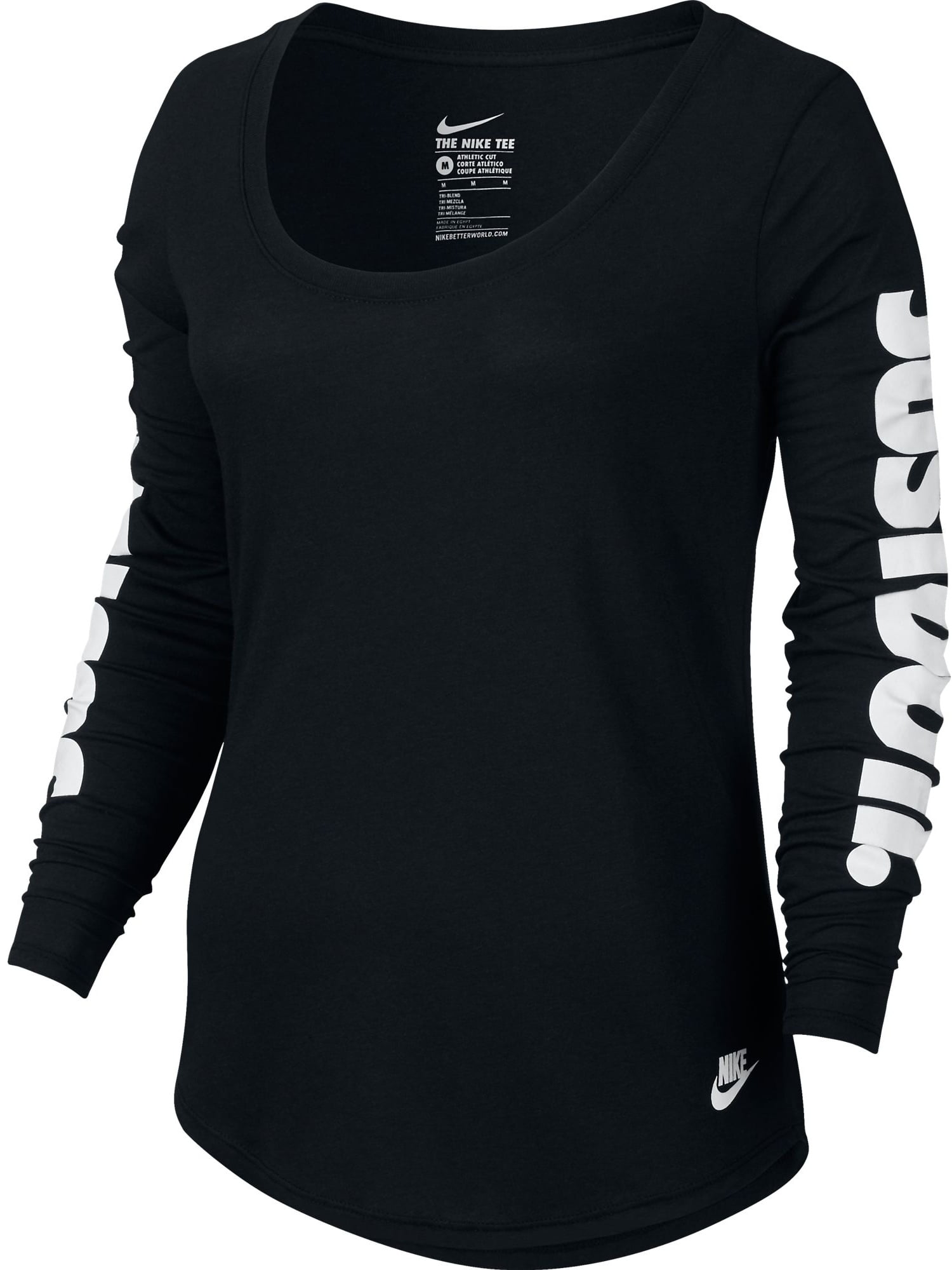 Nike - Nike Women's Just Do it Long Sleeve T-Shirt Black 804092-010 ...
