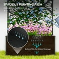 thumbnail image 3 of Outsunny Metal Raised Garden Bed with Trellis, Freestanding or Wall Mounted Raised Flower Bed with Privacy Panel for Garden, Patio, Balcony, 3 of 9