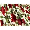 thumbnail image 2 of PAVILIA Christmas Throw Blanket | Poinsettia Flower Christmas Fleece Blanket | Soft, Plush, Warm Winter Cabin Throw, 50x60 (Poinsettia Cream), 2 of 7