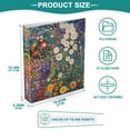 thumbnail image 3 of FORMRS 3 Ring Binder 1.5 inch with Pockets Clip Board 200 Sheets Capacity, White Floral Garden, 3 of 8