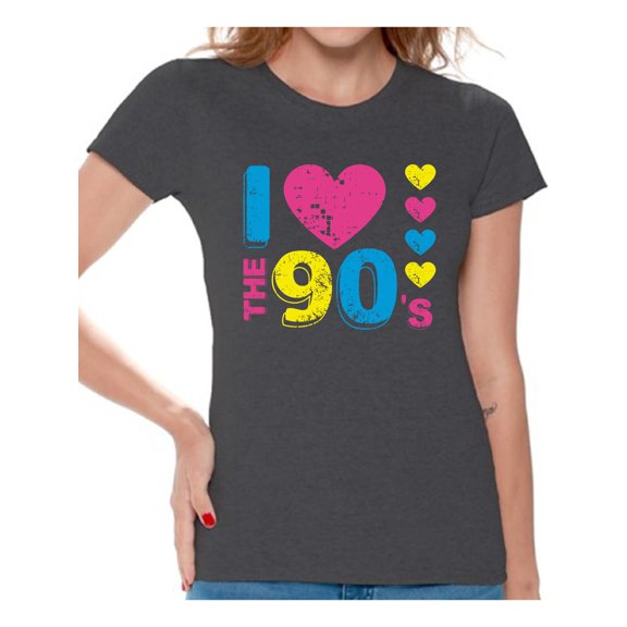 Awkward Styles I Love the 90's Women T Shirt 90's Shirt 90's Party Shirt for Women Tops for 90s 90s Lover T Shirt 90s Outfit for Her 90s Party T-Shirt 90s Accessories 90s Vintage Shirts