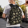 thumbnail image 3 of Gukieu funny Retro Skull Print Backpack, Waterproof Backpack with Adjustable Shoulder Straps, Suitable for Campus, Business, Travel, Unisex, 3 of 6