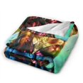 thumbnail image 3 of Manta de franela de Wonder Woman, suave y acogedora manta de felpa para todas las estaciones para niños y niñas, manta ligera y cálida para cama, sofá o viaje, 40 x 30 pulgadas, 3 of 8