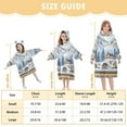 thumbnail image 4 of FORMRS Wearable Blanket Hoodie with Sleeves for Kids Cozy Flannel Sweatshirt, Winter Village, 4 of 7