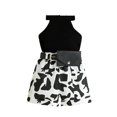 thumbnail image 2 of LYMAYTER 12M-6Y Toddler Baby Girls Summer Sleeveless Knit Tank Tops+ Shorts+belt Bag Set 3PCS Sleeveless Halter Ribbed Tops + Elastic Shorts + Waist Bag, 2 of 10