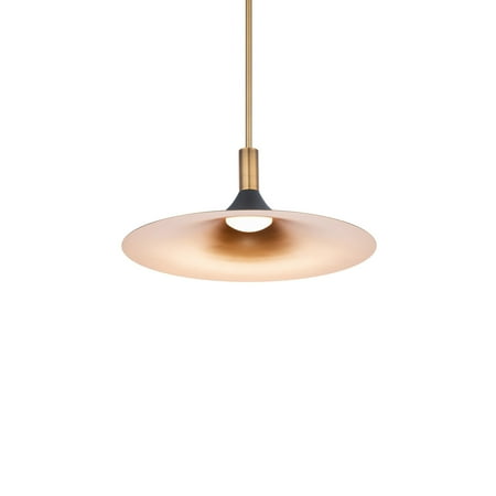 

WAC Lighting Cochere 18in LED Pendant 3000K in Black Gold Aged Brass