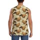 thumbnail image 4 of Fotbe Cute Squirrel with Green Leaves Men's Camiseta sin Mangas Estampada para Hombres, Playera Casual para Gimnasio, Entrenamiento, Playa-Medium, 4 of 7