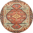 thumbnail image 1 of Ahgly Company Indoor Round Abstract Fire Brick Red Oriental Area Rugs, 6' Round, 1 of 6