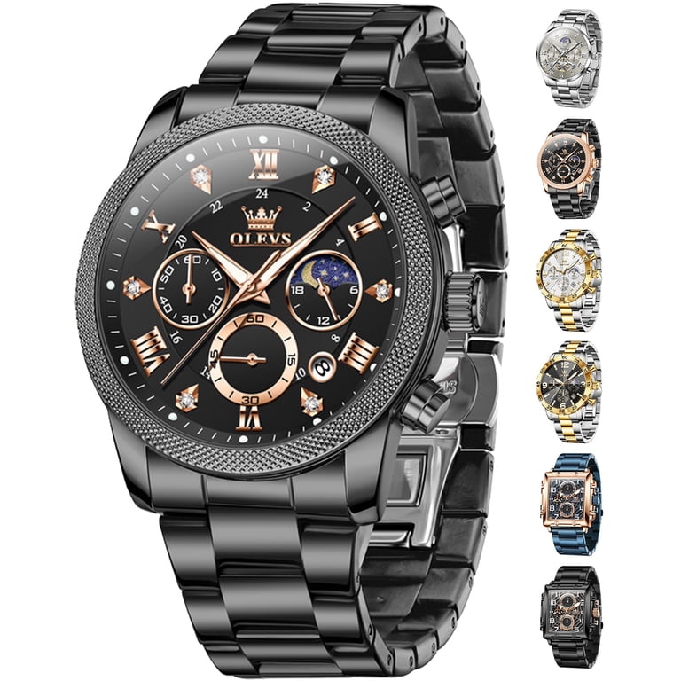 OLEVS Men's Fashion Chronograph Moon Phase Watch photo 1