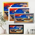 thumbnail image 4 of Designart 'Boats On The Water With Dark Blue Sky I' Lake House Framed Art Print, 4 of 4