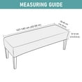 thumbnail image 2 of Stretch Dining Bench Cover, Velvet Bench Slipcover Removable Washable Dining Room Bench Covers Soft Bench Seat Protector with Elastic Bottom for Kitchen Bedroom-Gold-Large, 2 of 8
