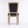 thumbnail image 5 of Contemporary Upholstered Antique Painting Linen Dining Chairs, Retro Dining Chairs with Solid Wood Frame and Legs, Armless Kitchen Chairs with Square Back, Parson Chairs(Grey,Set of 4), 5 of 11