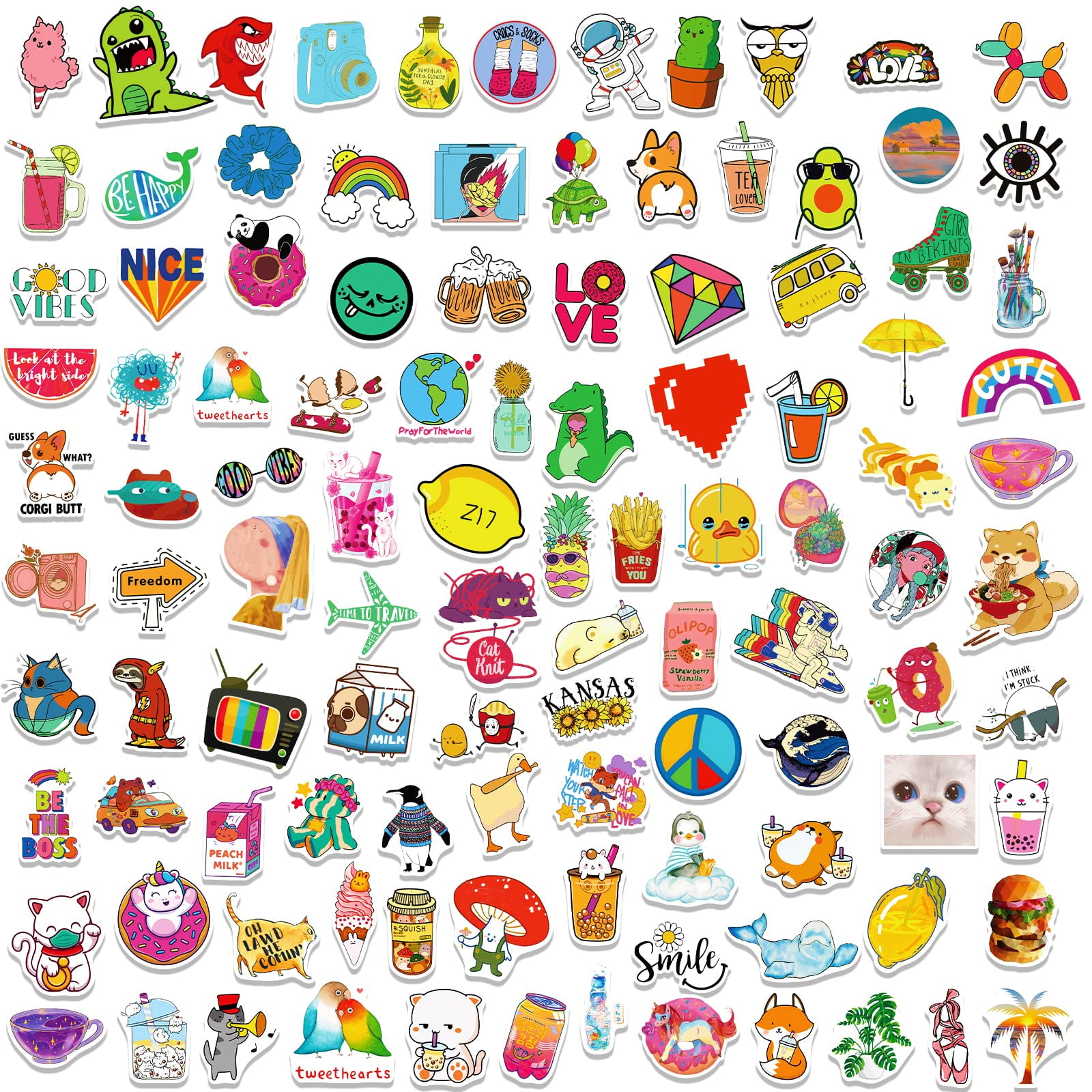 600Pcs Stickers for Kids, Water Bottle Stickers, Vinyl Waterproof Cool Cute  Scra