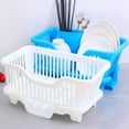 thumbnail image 3 of Dish Drying Rack Kitchen Utensils Drainer Rack with Drain Board Countertop Dinnerware Plates Bowls Chopsticks Spoons Organizer, 3 of 9